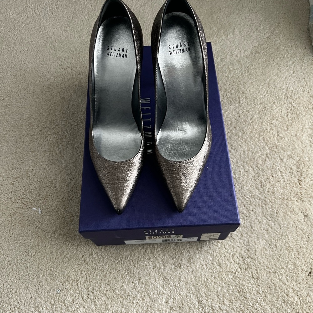 Stuart Weitzman Silver Heels